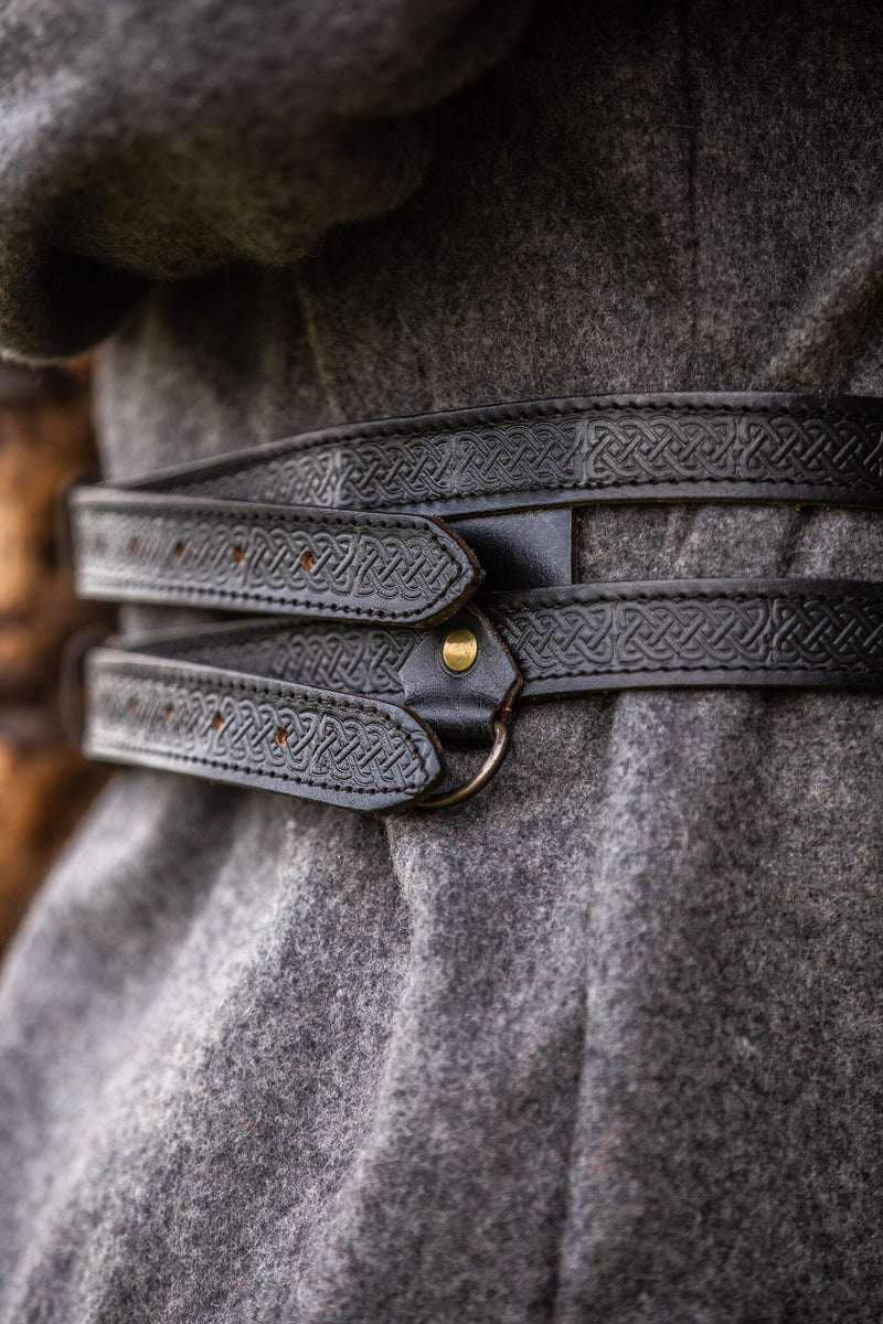 Doppia cintura vichinga Floki, nera