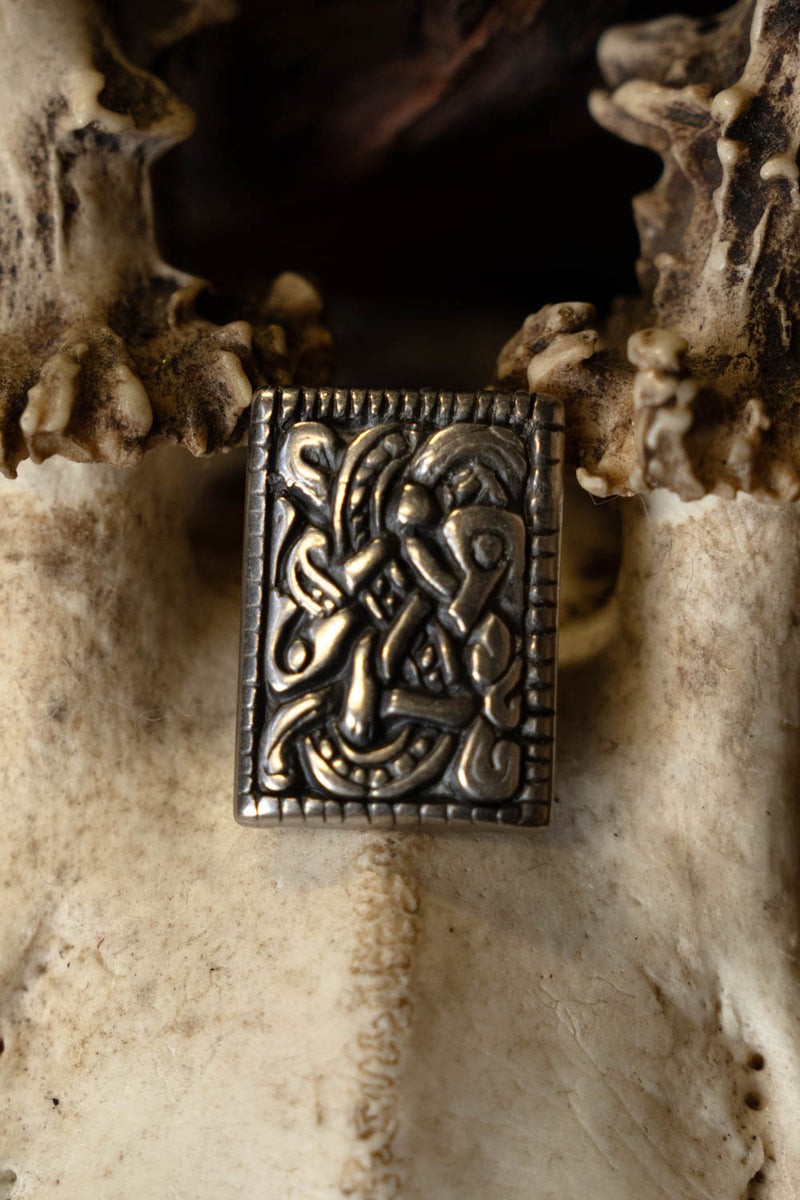Herraje de cinturón vikingo Dinamarca, plateado