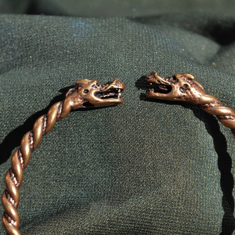 Pulsera de dragón, bronce