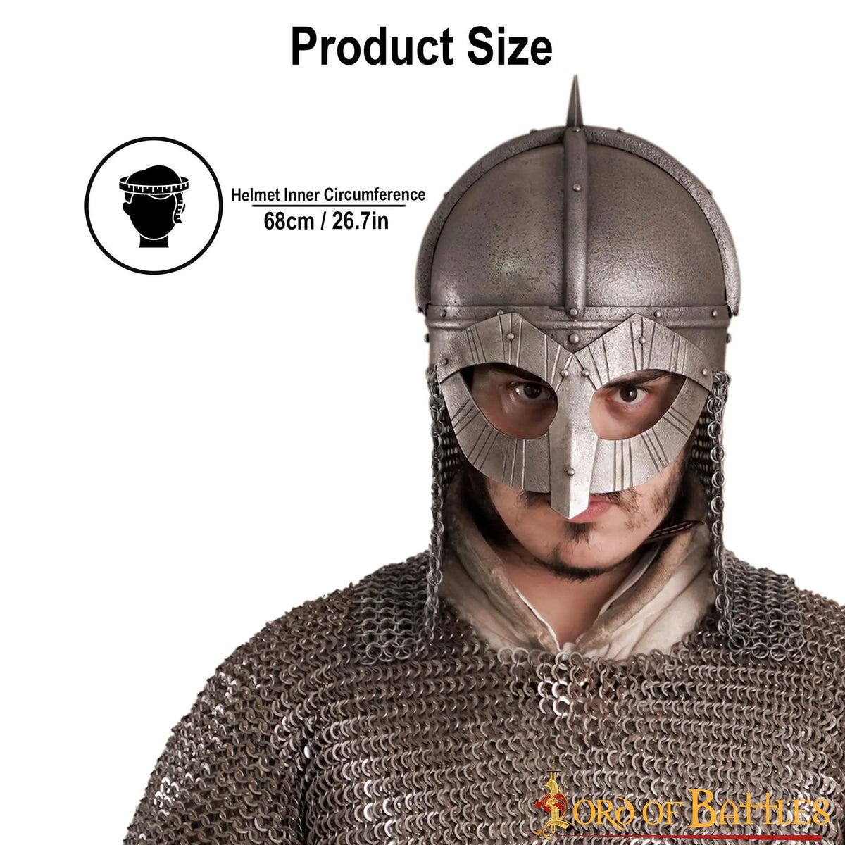 Casco vikingo Gjermundbu, patinado, 1,6 mm