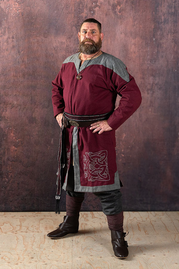 Broderad Norgaard-tunika, röd