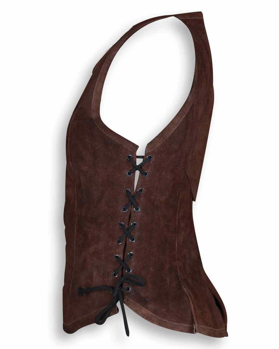 Leder Mieder Lucy, braun