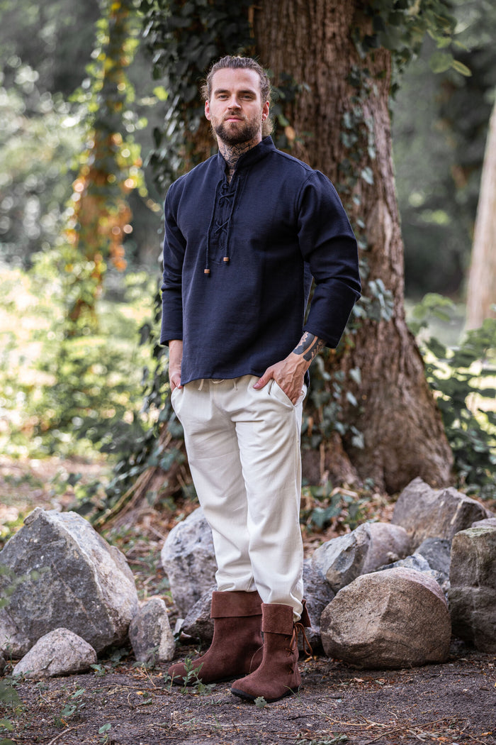 Thick cotton shirt, black