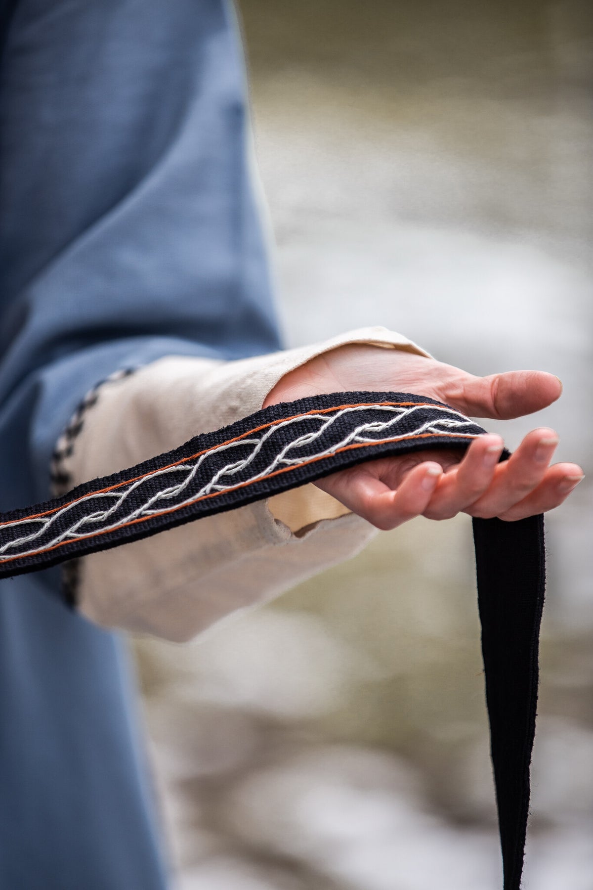 Vikingabälte Elina, svart, 235 cm