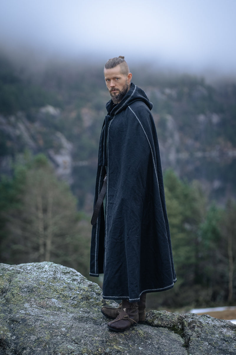 Mantel Valdemar schwarz Wollmix