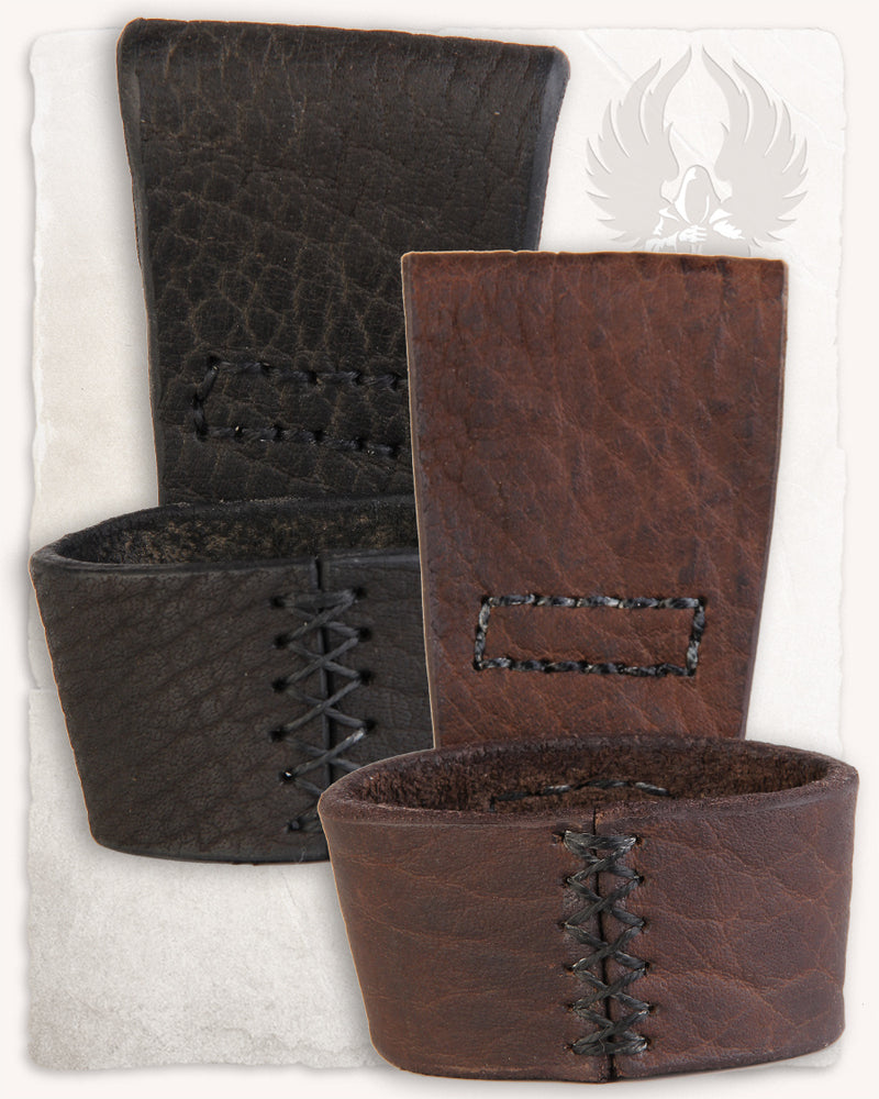 Drinking horn belt holder Louis black