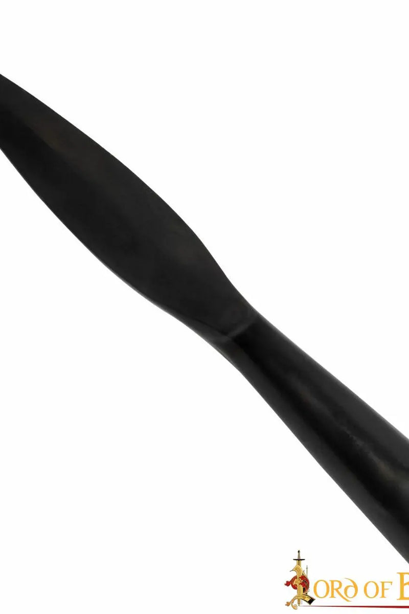 Pointe de lance du haut Moyen Âge à feuille, bronzée, semi-tranchant