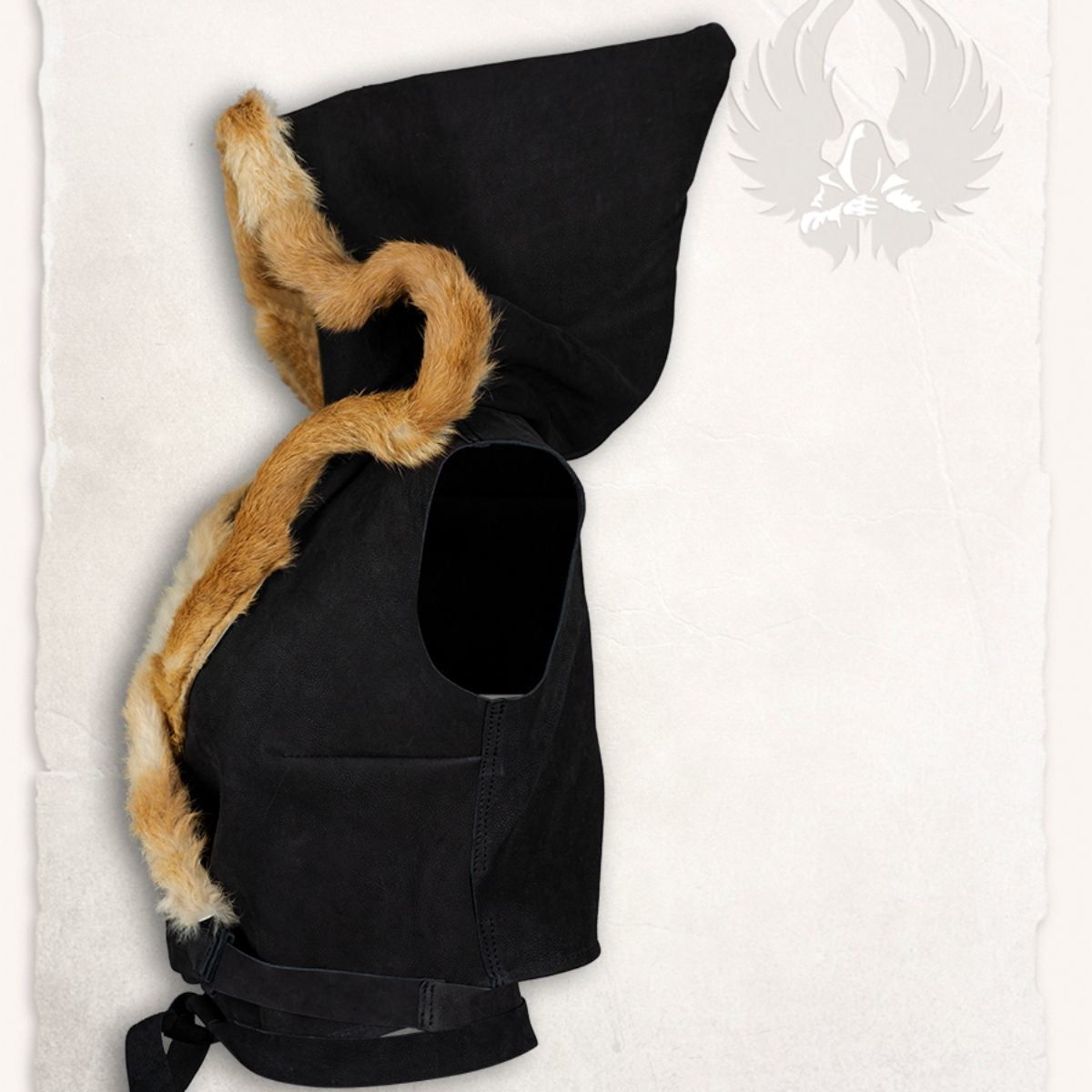 Leder top Jetta, zwart