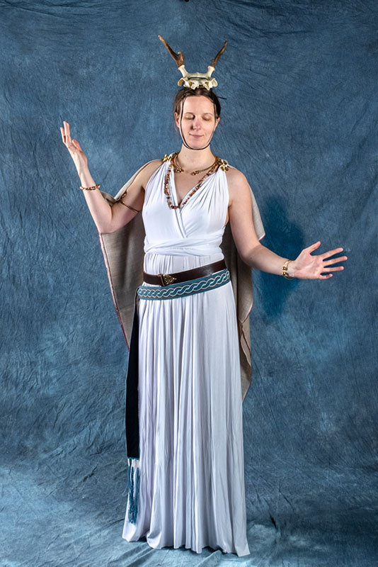 Gudindekjole Afrodite, hvid