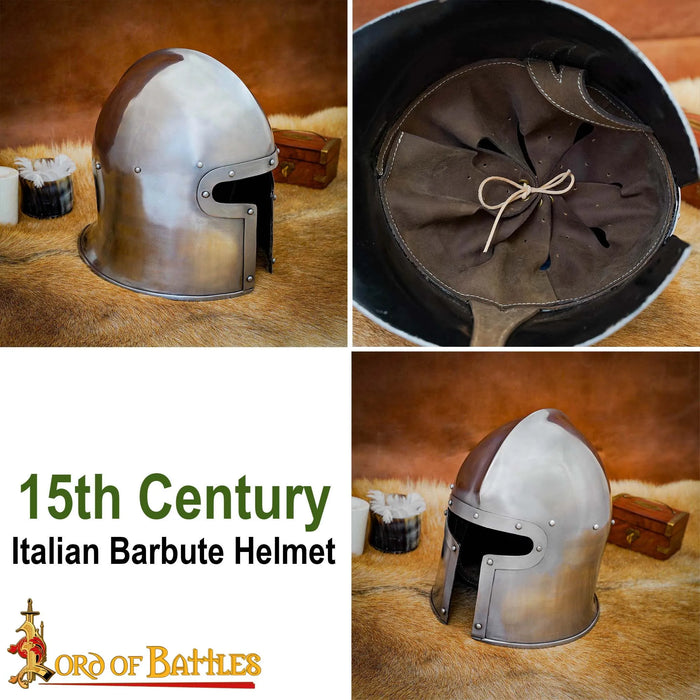 15th century Italian barbute, 1.6 mm