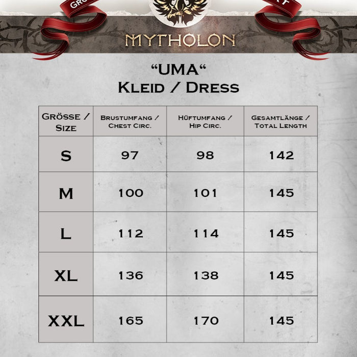 Średniowieczna surcot Uma, zielona