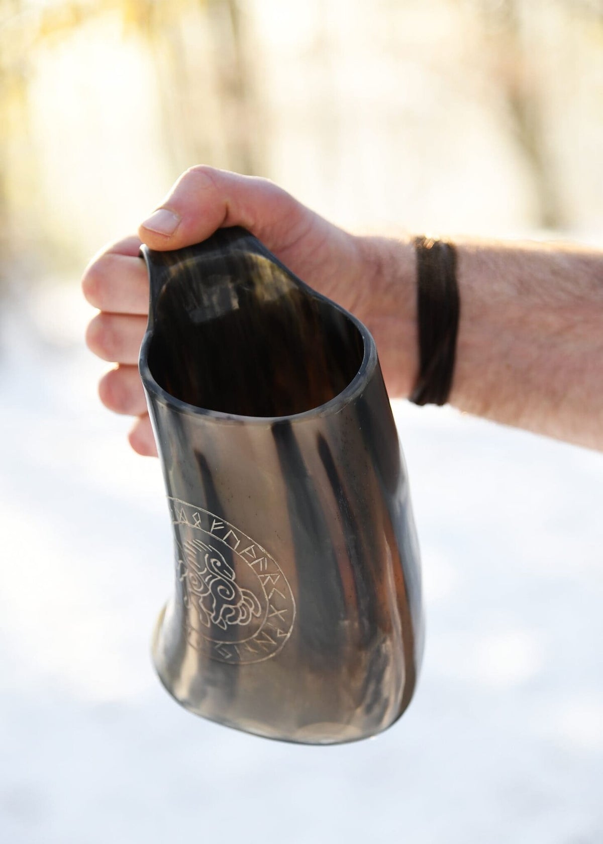 Horn dryckesmugg Sleipnir, 650 till 1000 ml