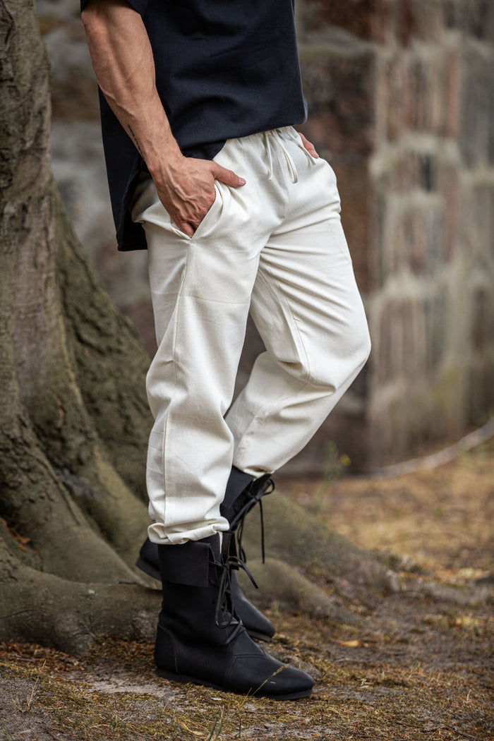 Cotton trousers Alin, cream