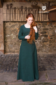 Middeleeuwse jurk Freya (diepgroen)