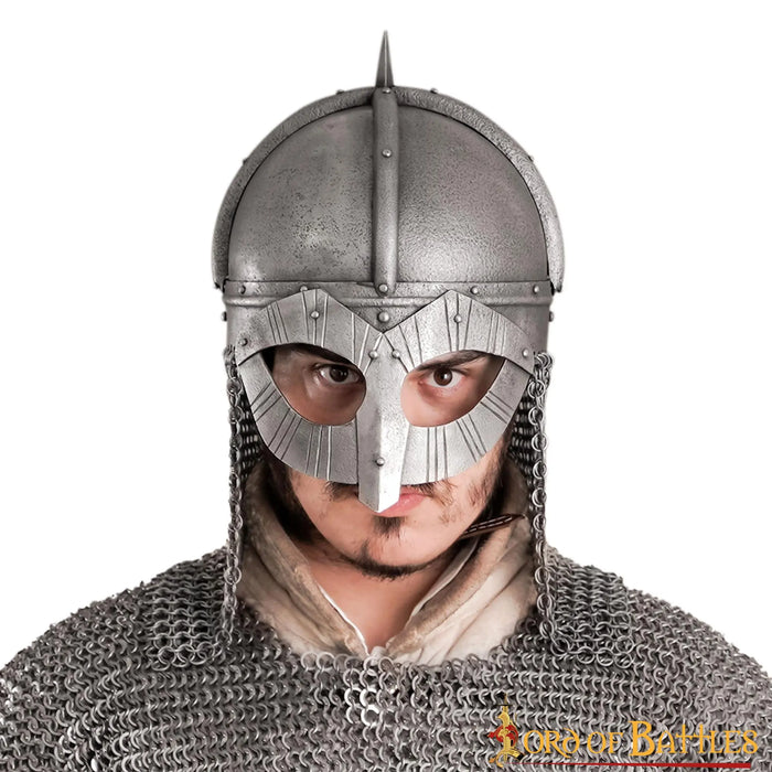 Casco vikingo Gjermundbu, patinado, 1,6 mm