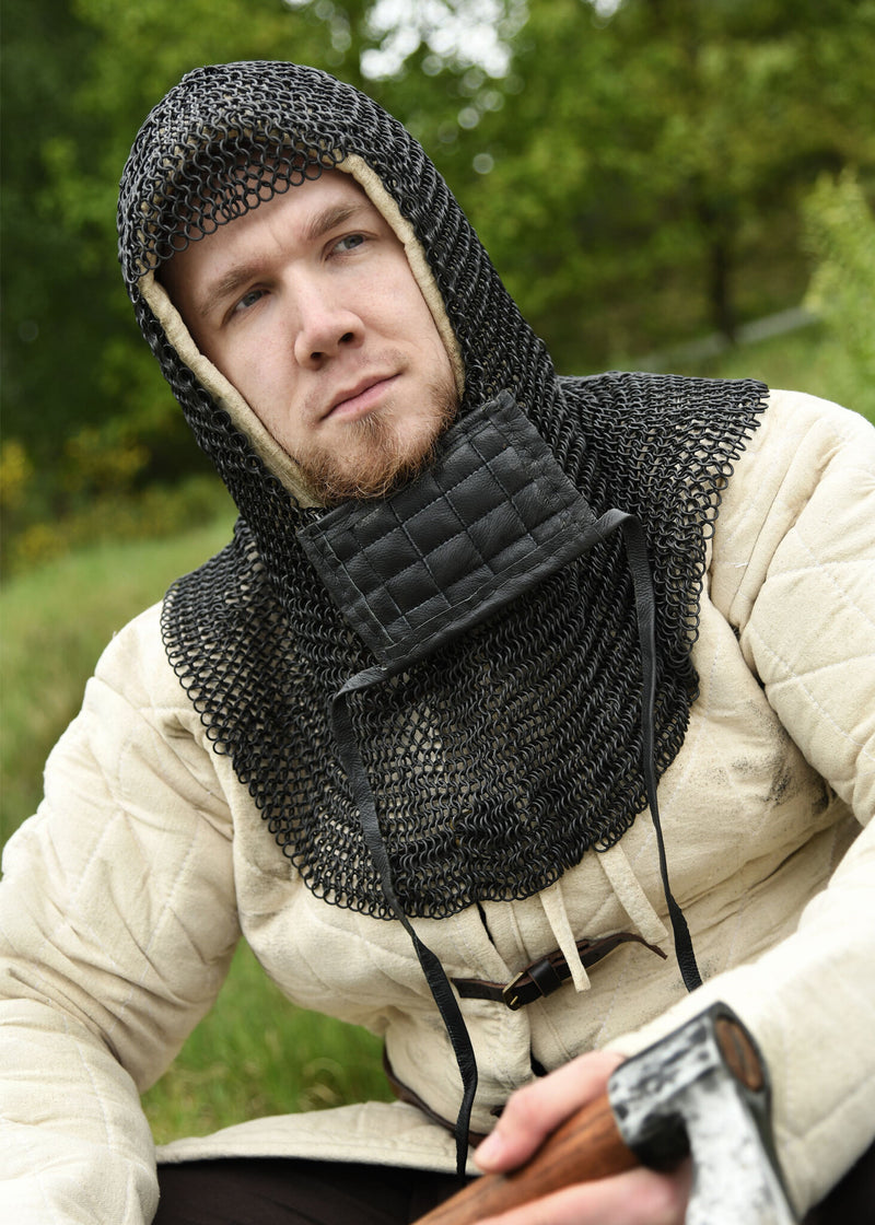 Almófar de malla con ventail cuadrado, bronceado, 8 mm