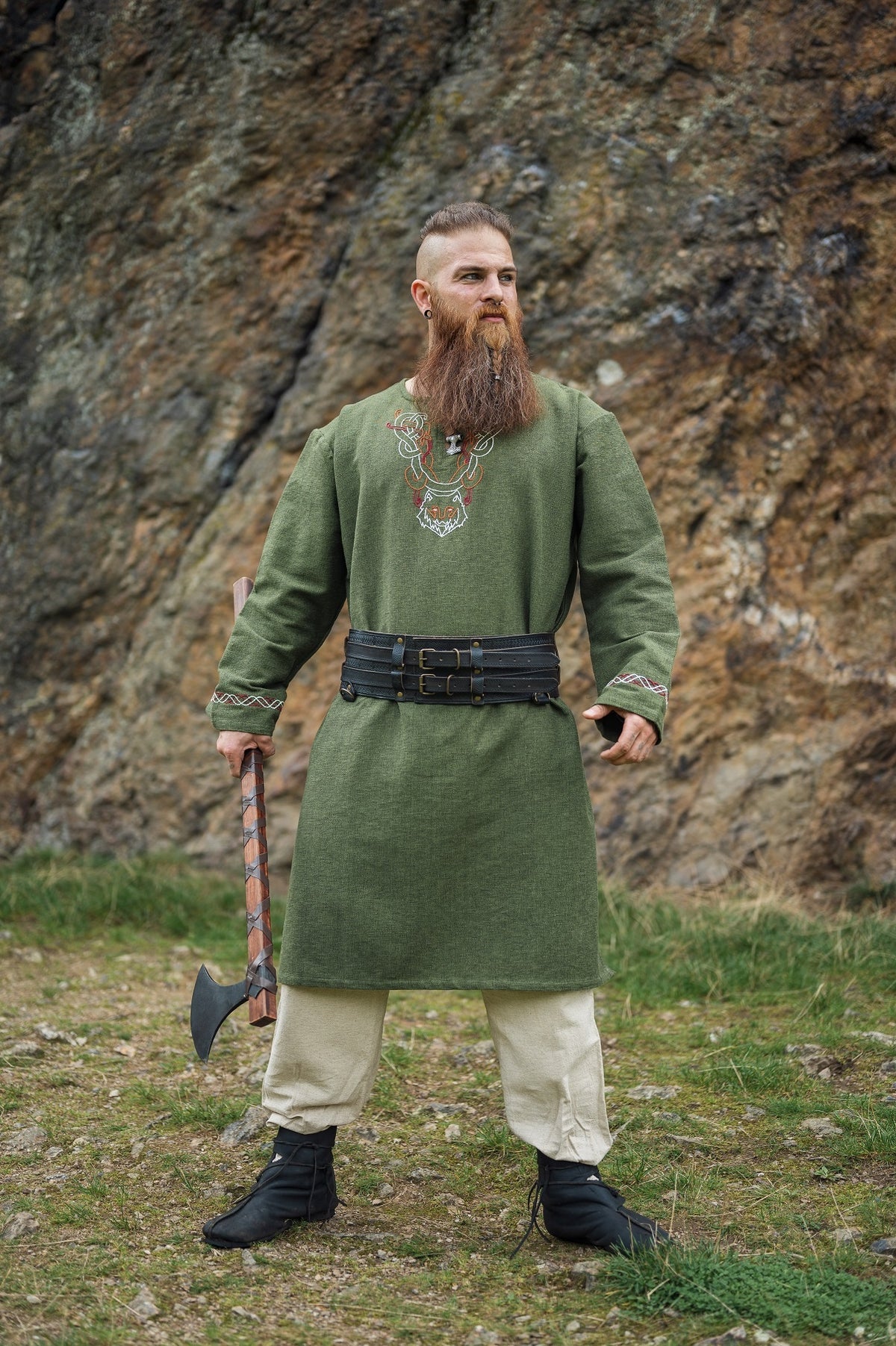 Germanic tunic Ulfhednar, green