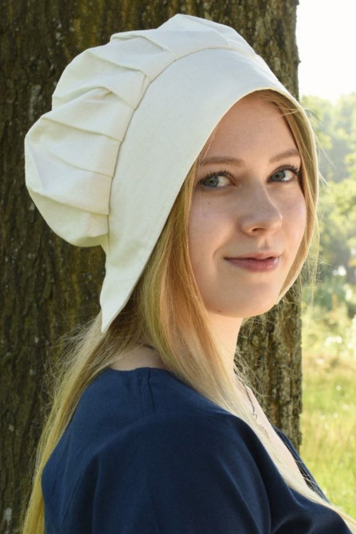 Capucha plisada Amsterdam, natural