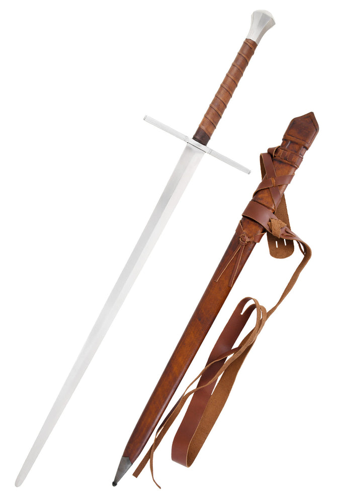 Tohåndssverd med skjede, butt (battle-ready)