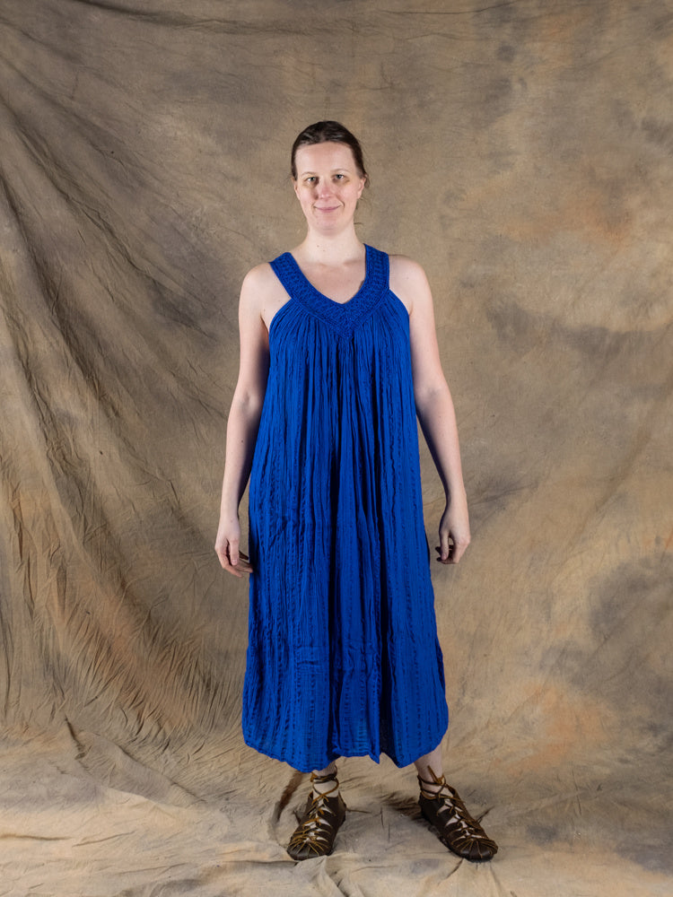 Gudinneklänning Hera, blå