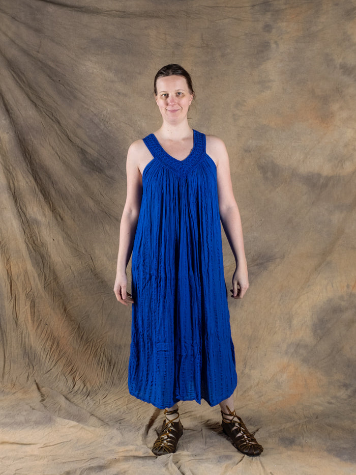 Gudinneklänning Hera, blå