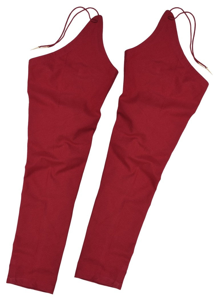 Chausses medievales con cordones, rojas