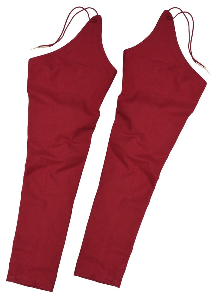 Chausses medievales con cordones, rojas