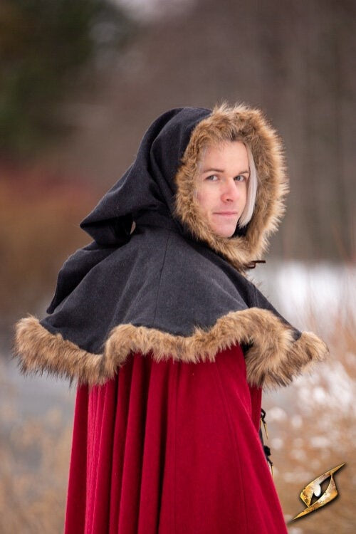 Chaperon Geralt, noir, mélange de laine