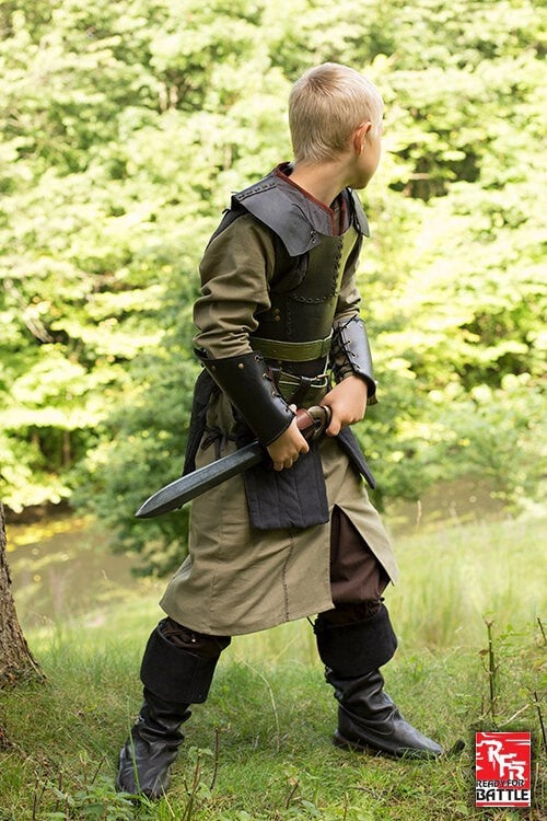 RFB läderbröstpansar, storlek S, svart