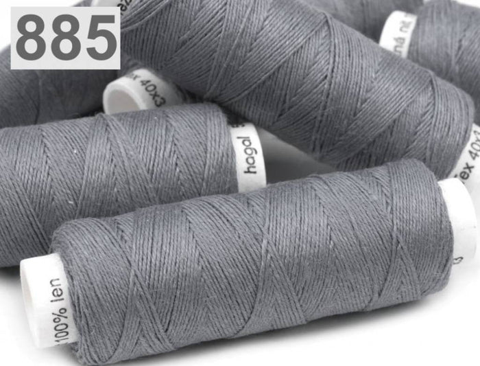 Linen yarn dark grey 50m