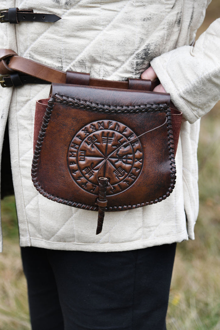 Bracelet en Sac en cuir avec Vegvisir
