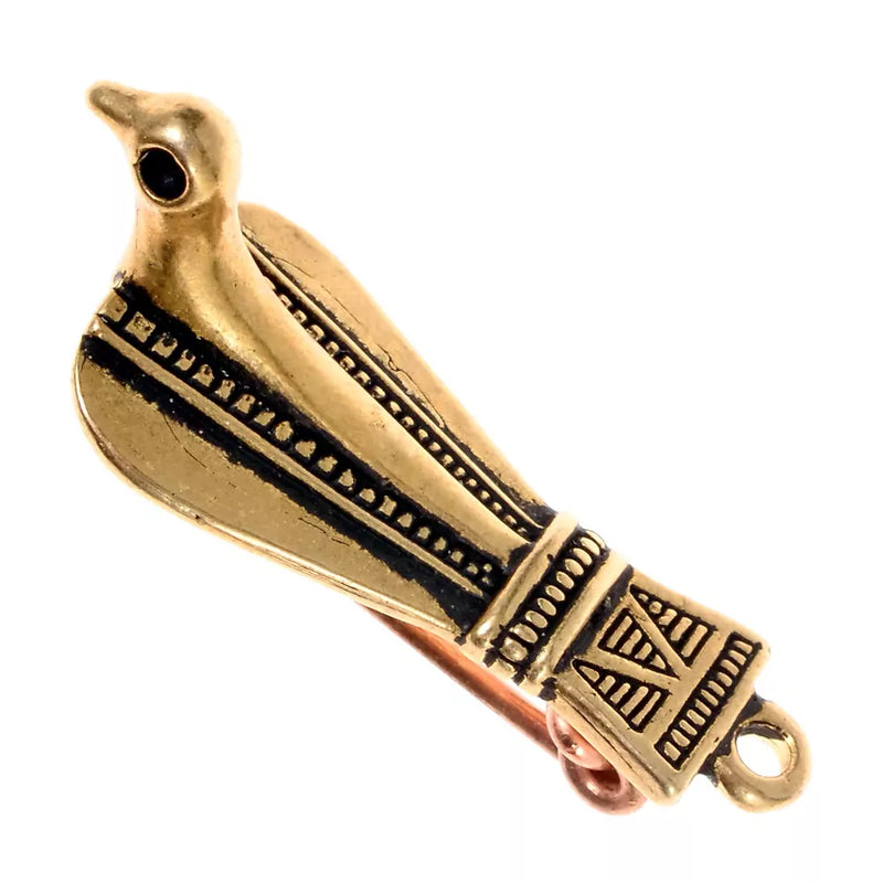 Fibule romaine en forme d’oiseau, en bronze