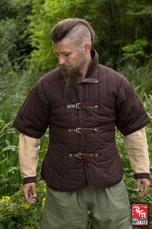 RFB gambeson met korte mouwen, bruin