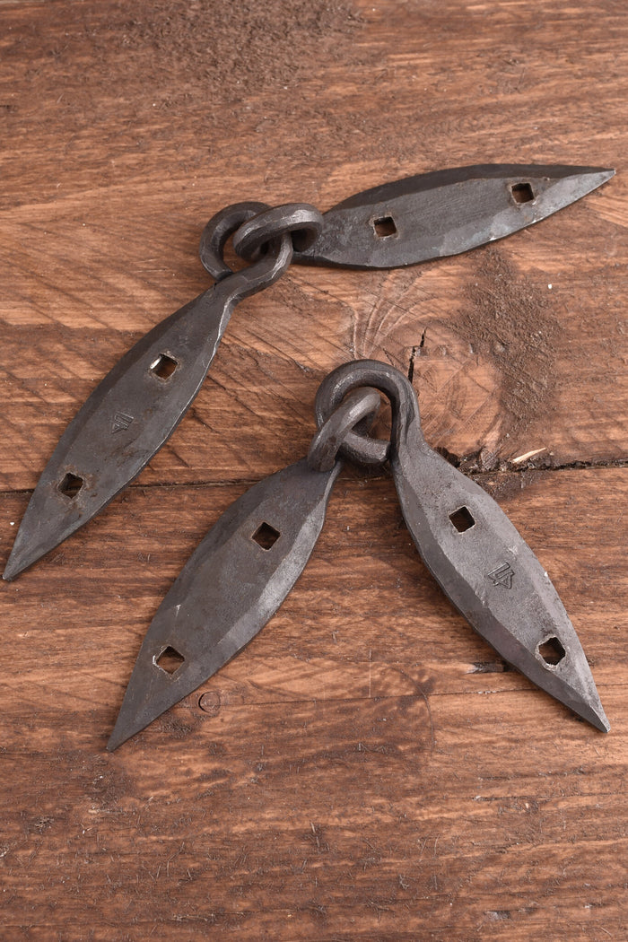 Handgeschmiedeter Wikinger-Truhenbeschlag, Paar, 18 cm