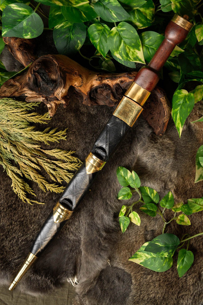 Sgian achlais with knife and fork, semi-sharp