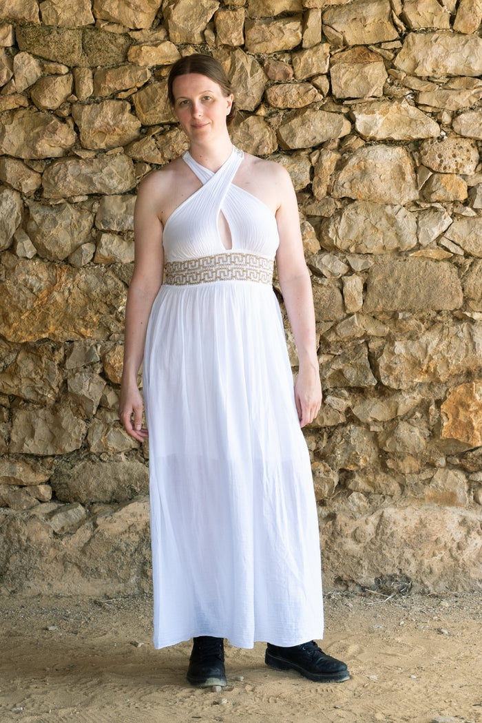 Gudinneklänning Persefone, vit