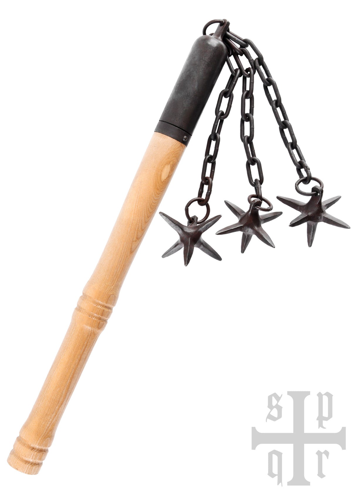 Mangual medieval com três estrelas