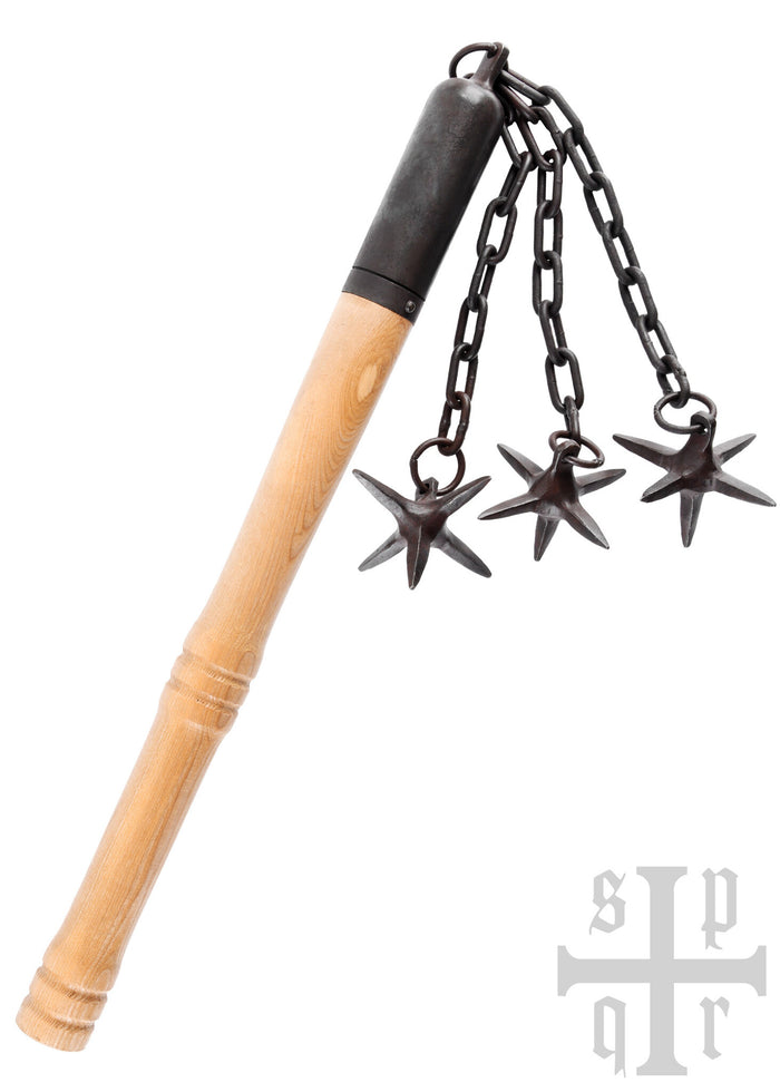 Mangual medieval com três estrelas