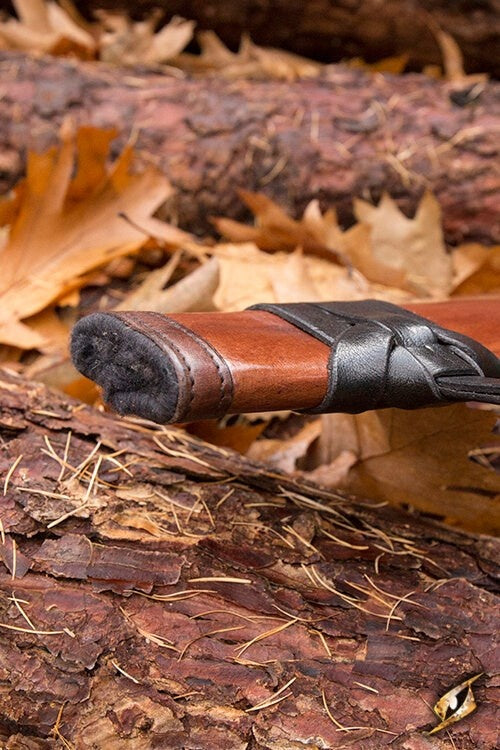 LARP sword scabbard, L, right-handed, brown