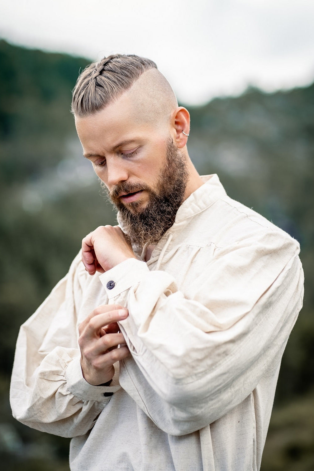 Middelalderlig skjorte, creme