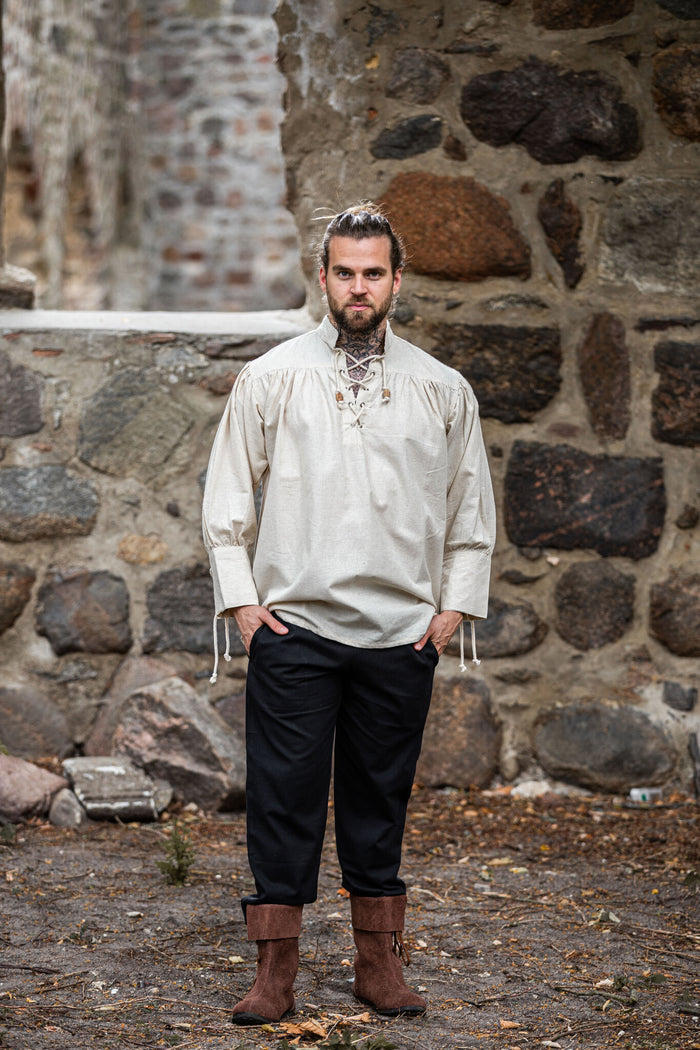Chemise médiévale Bernard, crème