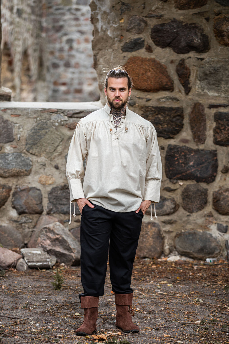 Chemise médiévale Bernard, crème