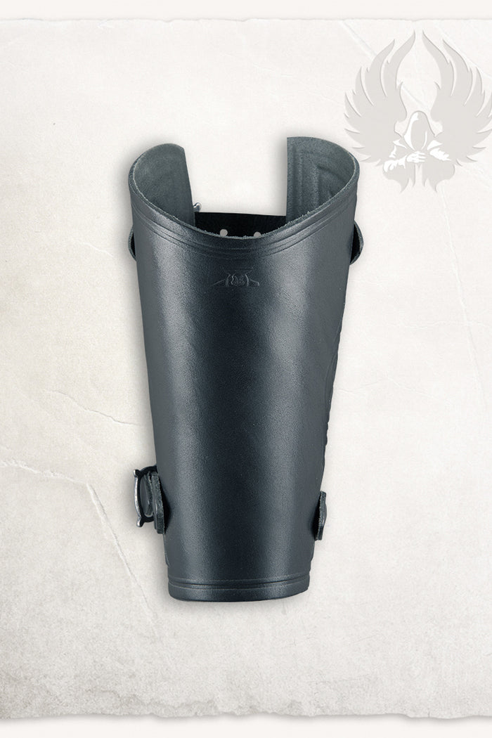 Artemis leather bracer S, forearm guard, black