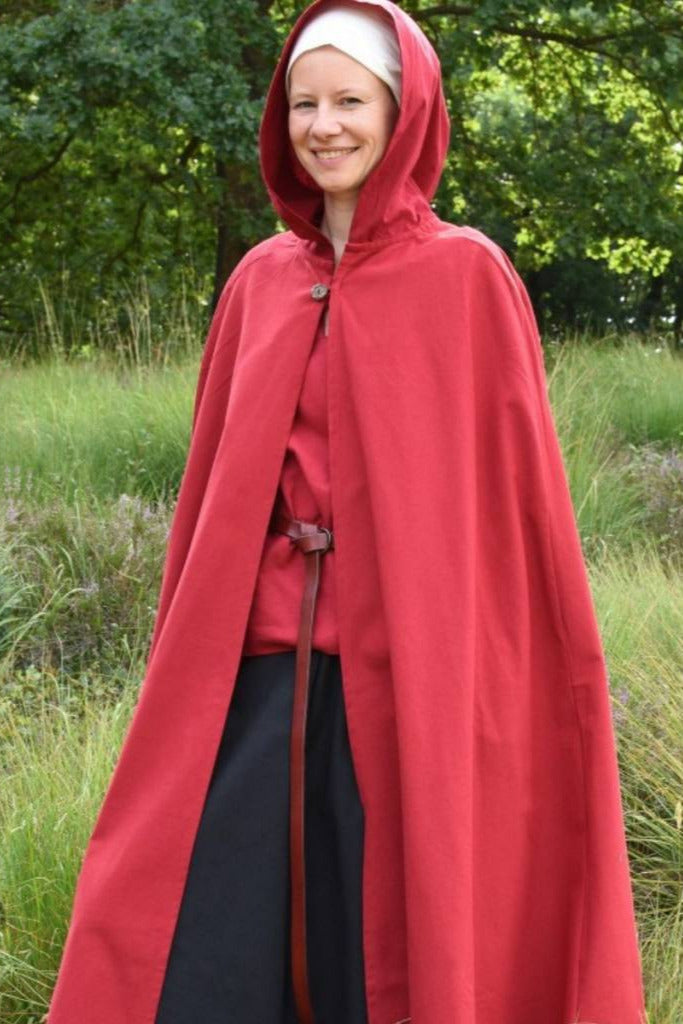 Cotton cloak Ellyn, red