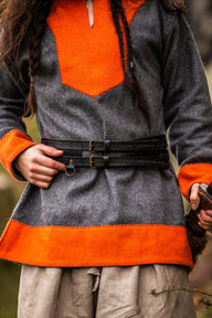 Doppelter Wikinger Gürtel Floki, schwarz