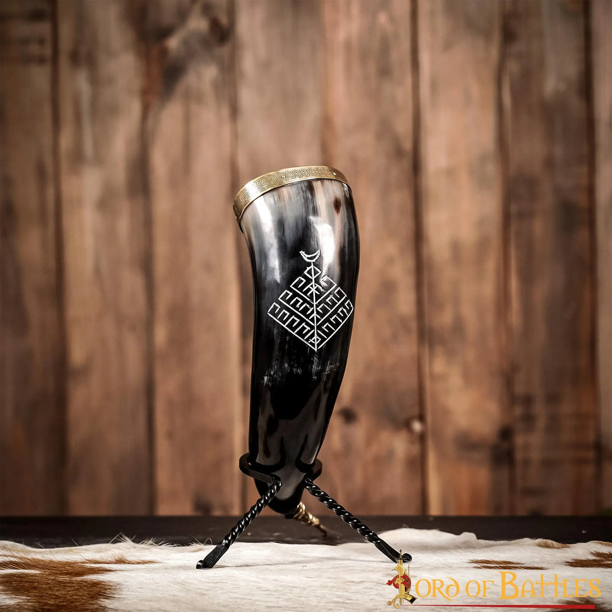 Viking drinkhoorn met Yggdrasil, 300-500 ml