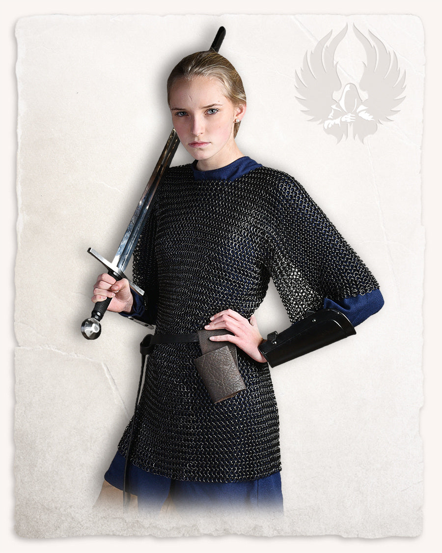 Haubergeon, sort, ikke-nittet, 9 mm