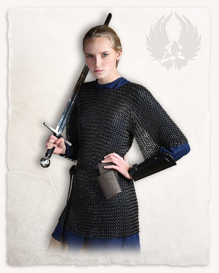 Haubergeon, sort, ikke-nittet, 9 mm