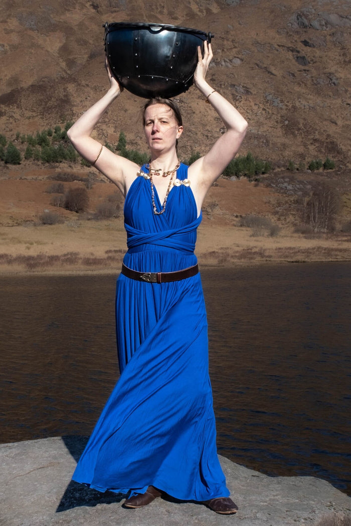 Goddess dress Aphrodite, blue