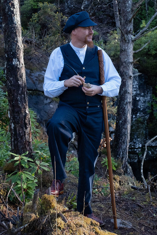 1920 pantalon Stan, bleu foncé